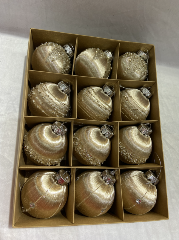 8cm Rosegold beaded ball. Per pack:12